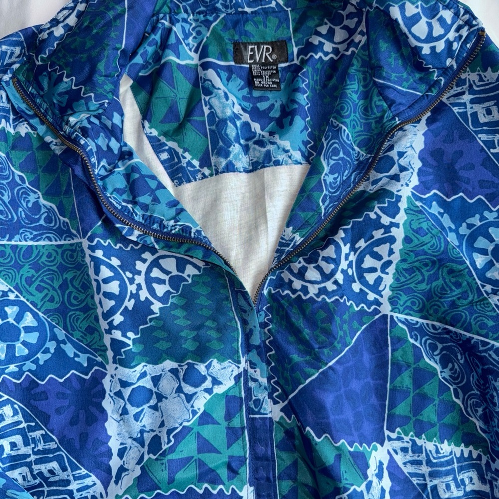 Vintage Colorful Windbreaker Zip Up Jacket - Picture 2 of 2